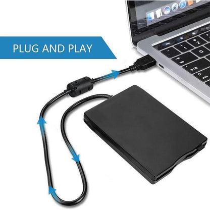 External USB 3.5" Floppy Drive for Windows & Mac - Retro Data Access