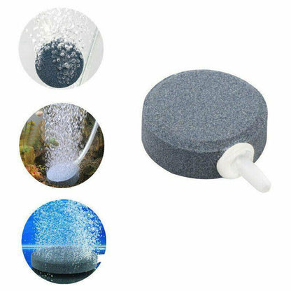 Round Air Stone Disk Bubble Diffuser Airstone Hydroponics Aquarium Fish Tank - 6cm