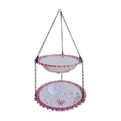 Outdoor Hanging Bird Feeder Bath Garden Patio Decoration for Attracting Birds - Purple