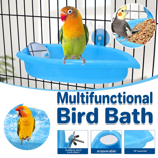 Bird Bath Basin Mirror Type Hanging Bird Bathtub For Multifunction Accessory