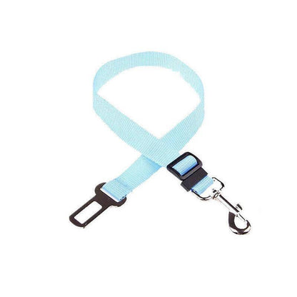 Adjustable Pet Harness Lead for Car Travel with Clip Attachment Nylon Restraint Strap - Dark Blue