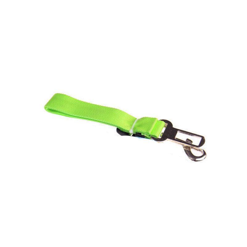 Adjustable Pet Harness Lead for Car Travel with Clip Attachment Nylon Restraint Strap - Red