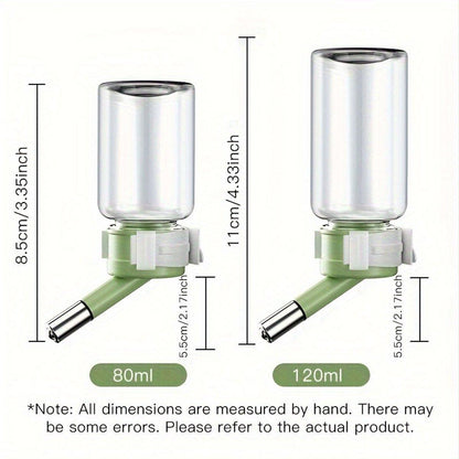 Pet Water Bottle for Hamster Guinea Pig Rabbit Vacuum Drinking Feeder Kettle - 80ml-White