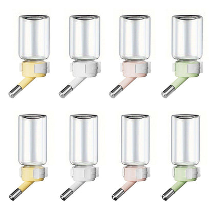 Pet Water Bottle for Hamster Guinea Pig Rabbit Vacuum Drinking Feeder Kettle - 80ml-Yellow