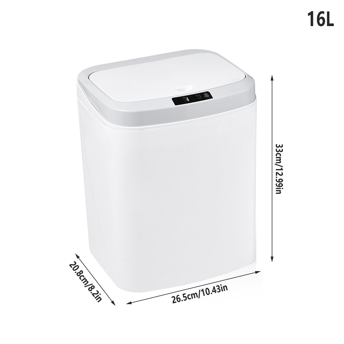 Sensor Trash Bin Touchless 16L White Automatic Motion Kitchen Rubbish Can