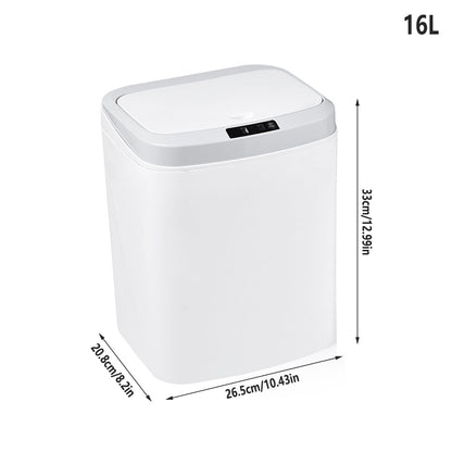 Sensor Trash Bin Touchless 16L White Automatic Motion Kitchen Rubbish Can