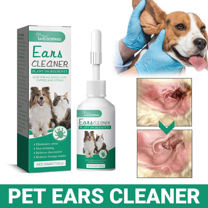 Pet Ear Drops for Cats Dogs Clean Mites Deodorize Itchy Ears Universal Solution