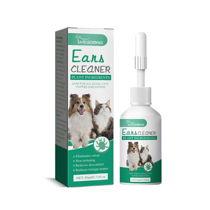 Pet Ear Drops for Cats Dogs Clean Mites Deodorize Itchy Ears Universal Solution
