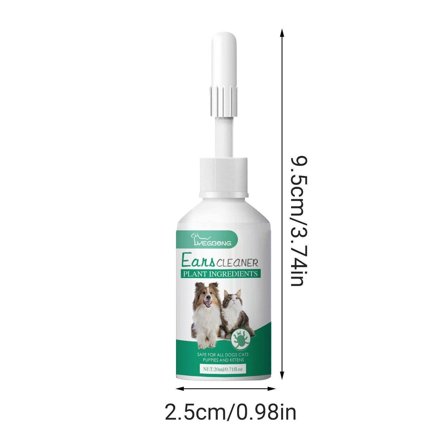 Pet Ear Drops for Cats Dogs Clean Mites Deodorize Itchy Ears Universal Solution