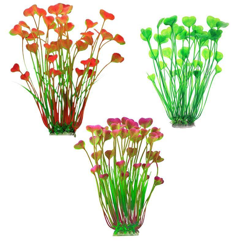 Aquarium 40cm Artificial Simulation Water Plants Fish Tank Plant Grass Decor - Red