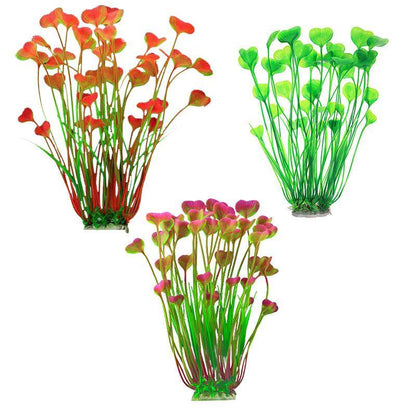 Aquarium 40cm Artificial Simulation Water Plants Fish Tank Plant Grass Decor - Red