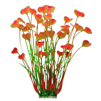 Aquarium 40cm Artificial Simulation Water Plants Fish Tank Plant Grass Decor - Red