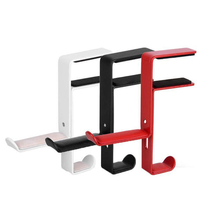 Metal Earphone Headset Desks Display Stand Hanger Holder Headphone Bracket Hook - Black