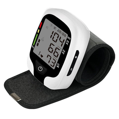 Home Automatic Wrist Blood Pressure Monitor Electronic Sphygmomanometer Device
