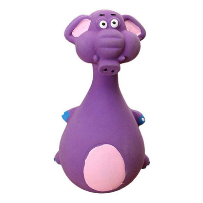 Latex Squeaky Dog Toys Puppy Pet Chew Toys Squeaker Soft and Interactive - Black