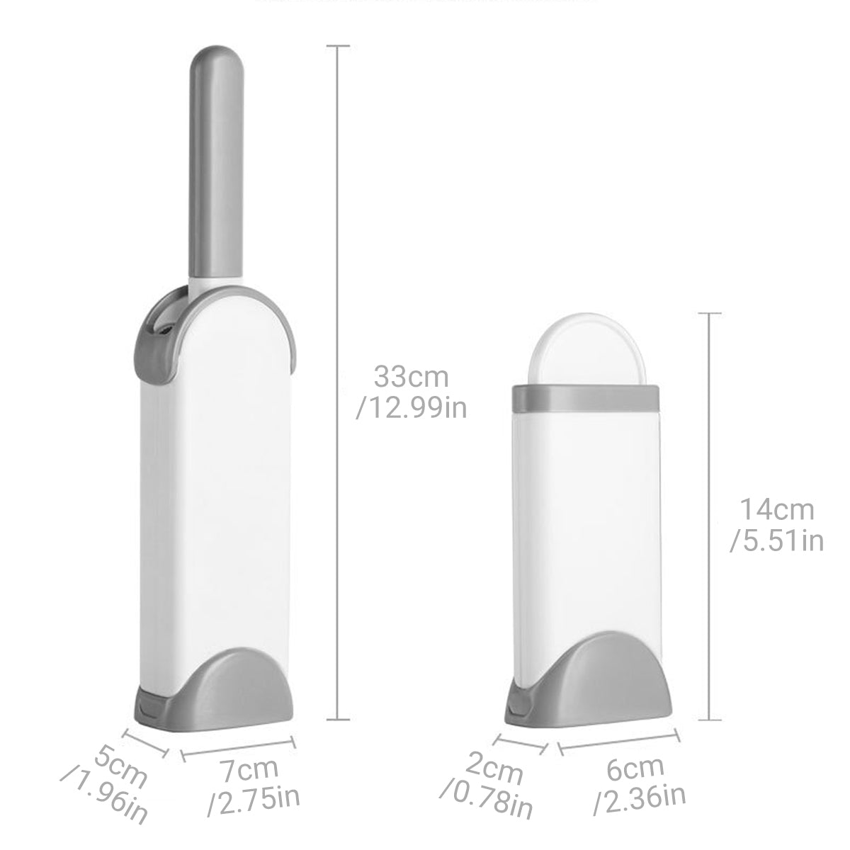 Pet Hair Remover Brush Reusable Static Lint Cleaner Clothes Carpet Sofa Bedding - Grey