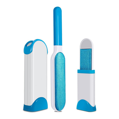 Pet Hair Remover Brush Reusable Static Lint Cleaner Clothes Carpet Sofa Bedding - Grey