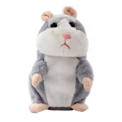 Plush Talking Hamster Toy with Voice Mimicry Nod Action Xmas Gift for Pet Lovers - Dark Brown