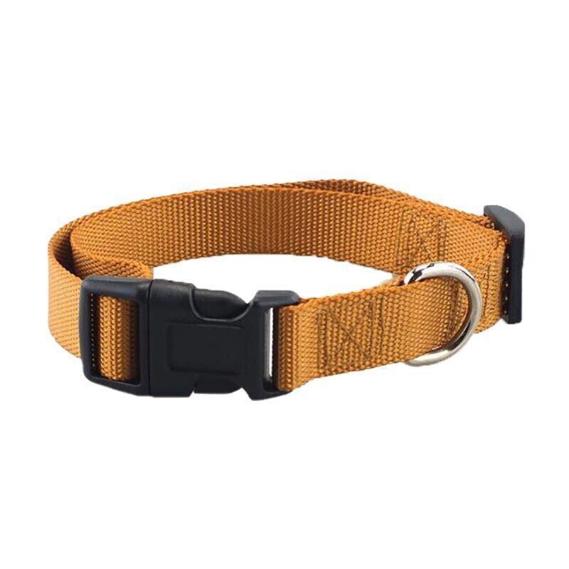 L Size Dog Puppy Pet Collar Adjustable Nylon Toy Large Pink Blue Red Black - Black