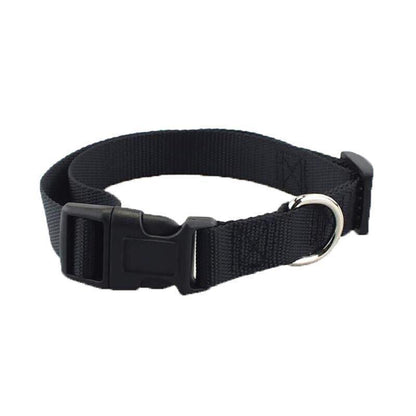 L Size Dog Puppy Pet Collar Adjustable Nylon Toy Large Pink Blue Red Black - Blue