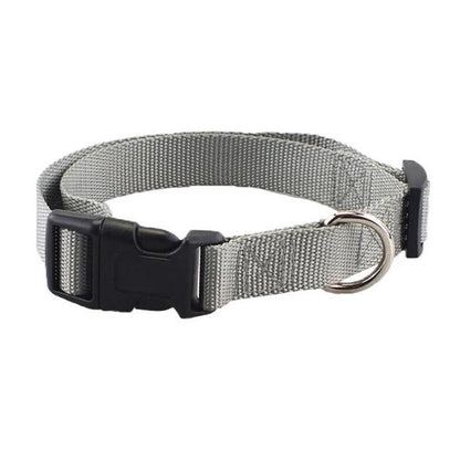 XS Size Dog Puppy Pet Collar Adjustable Nylon Toy Pink Blue Red Black - Grey