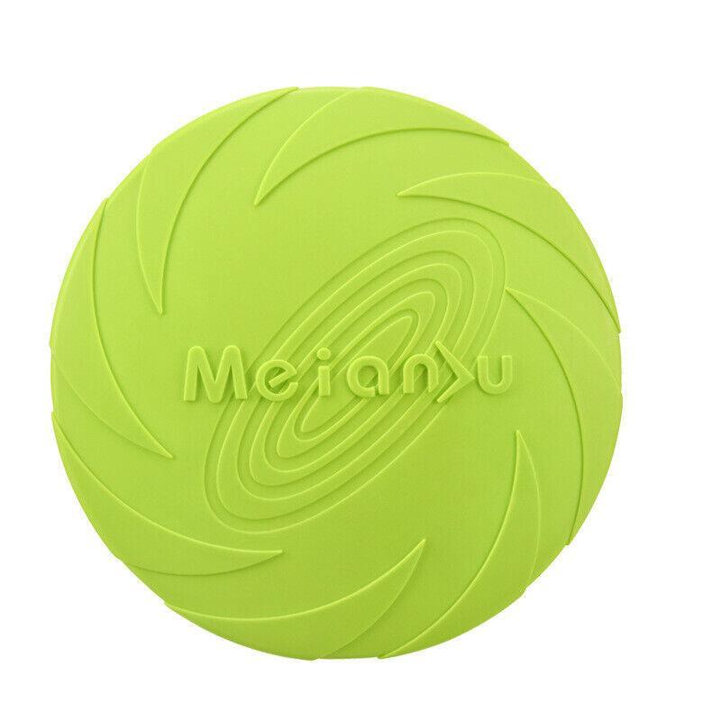 Frisbee Toy for Dogs Outdoor Fetch Training Soft Rubber Pet Flying Disc 18cm - Blue