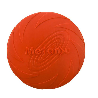 Frisbee Toy for Dogs Outdoor Fetch Training Soft Rubber Pet Flying Disc 18cm - Red