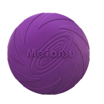 Frisbee Toy for Dogs Outdoor Fetch Training Soft Rubber Pet Flying Disc 18cm - Red