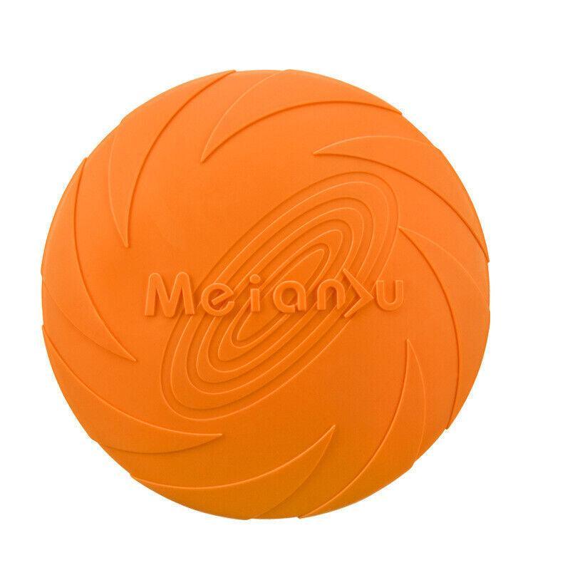 Frisbee Toy for Dogs Outdoor Fetch Training Soft Rubber Pet Flying Disc 18cm - Red