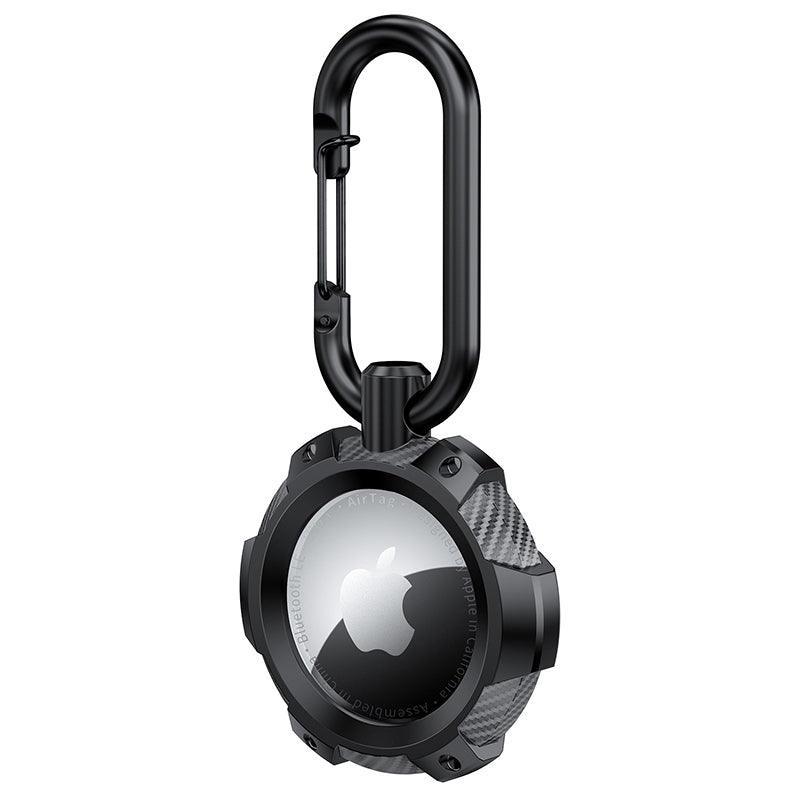 For Apple Airtag Armor Silicone Shockproof Protective Case Air Tag Cover Holder - Black