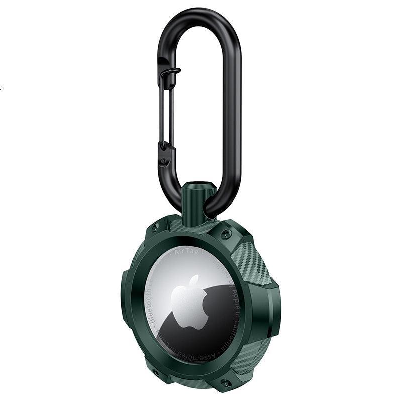 For Apple Airtag Armor Silicone Shockproof Protective Case Air Tag Cover Holder - Black