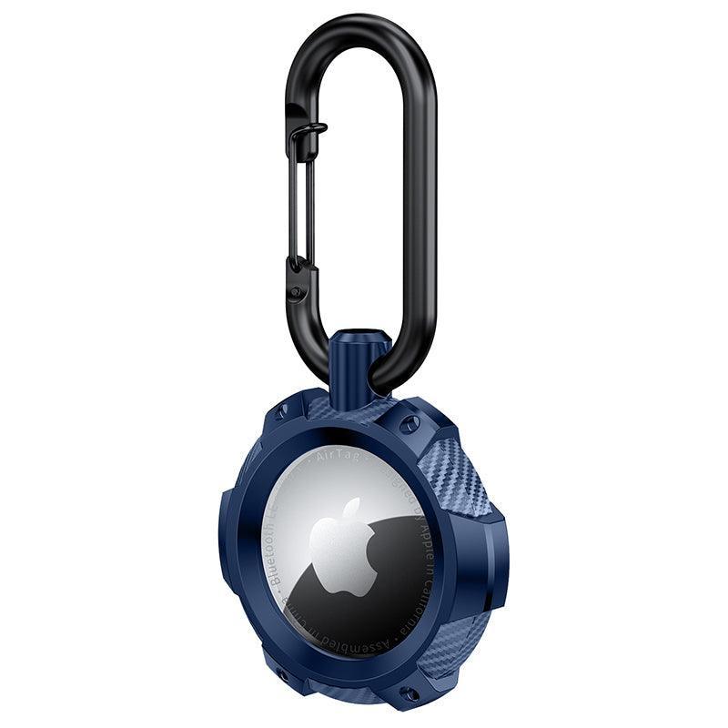 For Apple Airtag Armor Silicone Shockproof Protective Case Air Tag Cover Holder - Black