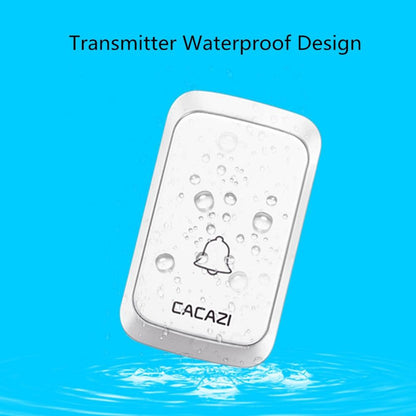 Wireless Waterproof Doorbell Cacazi A06 Dc 1 To 2 Battery Smart Home - White
