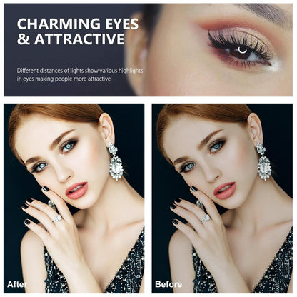 12cm Ring Light & Desktop Tripod Selfie Stick Mount with Usb Led Ring Selfie Beauty Vlogging Photography Video Lights Kit in Black