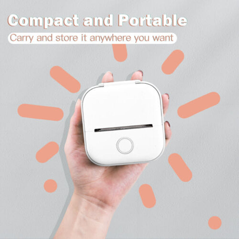 Mini Pocket Thermal Printer Bluetooth Wireless Photo Notes Inkless Sticker Paper