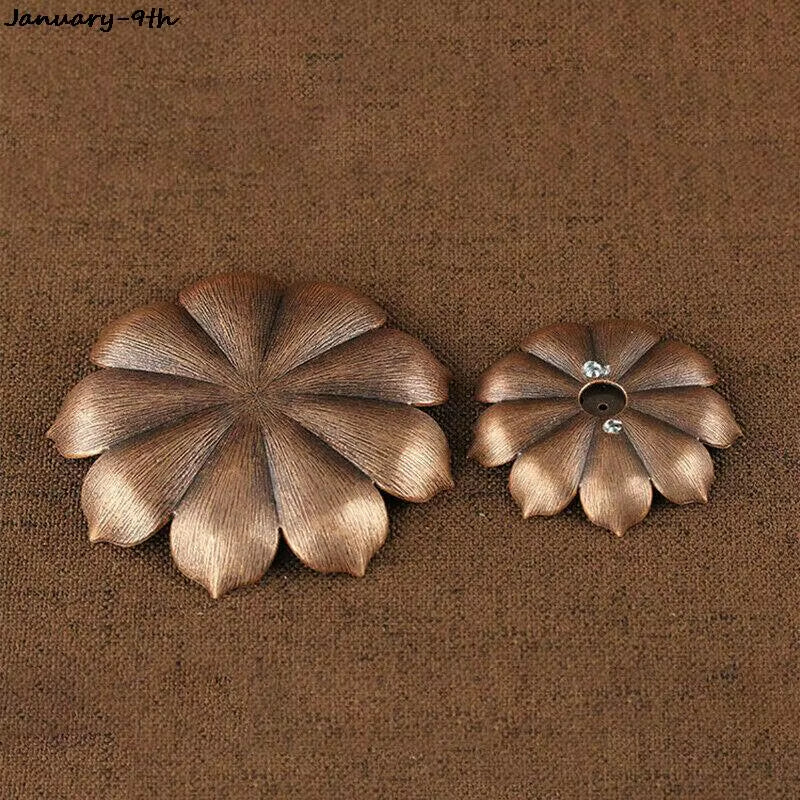 3 In1 Incense Stick Holder Alloy Lotus Line Incense Burner Yoga Sage Sandalwood Coil Base Bronze Crafs Home Decor Christmas Gift