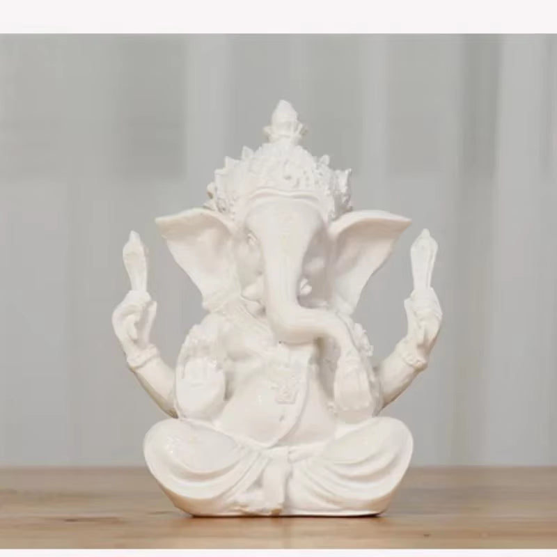 Sandstone Ganesha Buddha Elephant Statue Sculpture Handmade Elephant Figurine Home Decoration Accessories