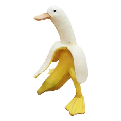 Banana Duck Art Statue, Garden Yard Outdoor Decor, Cute Funny Whimsical Peeled Banana Duck Figurines Decoration Ornaments