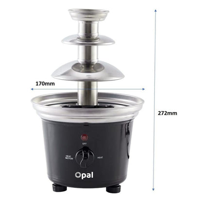 New Large 3-Tier Stainless Steel Chocolate Fondue Fountain with 500Ml Capacity