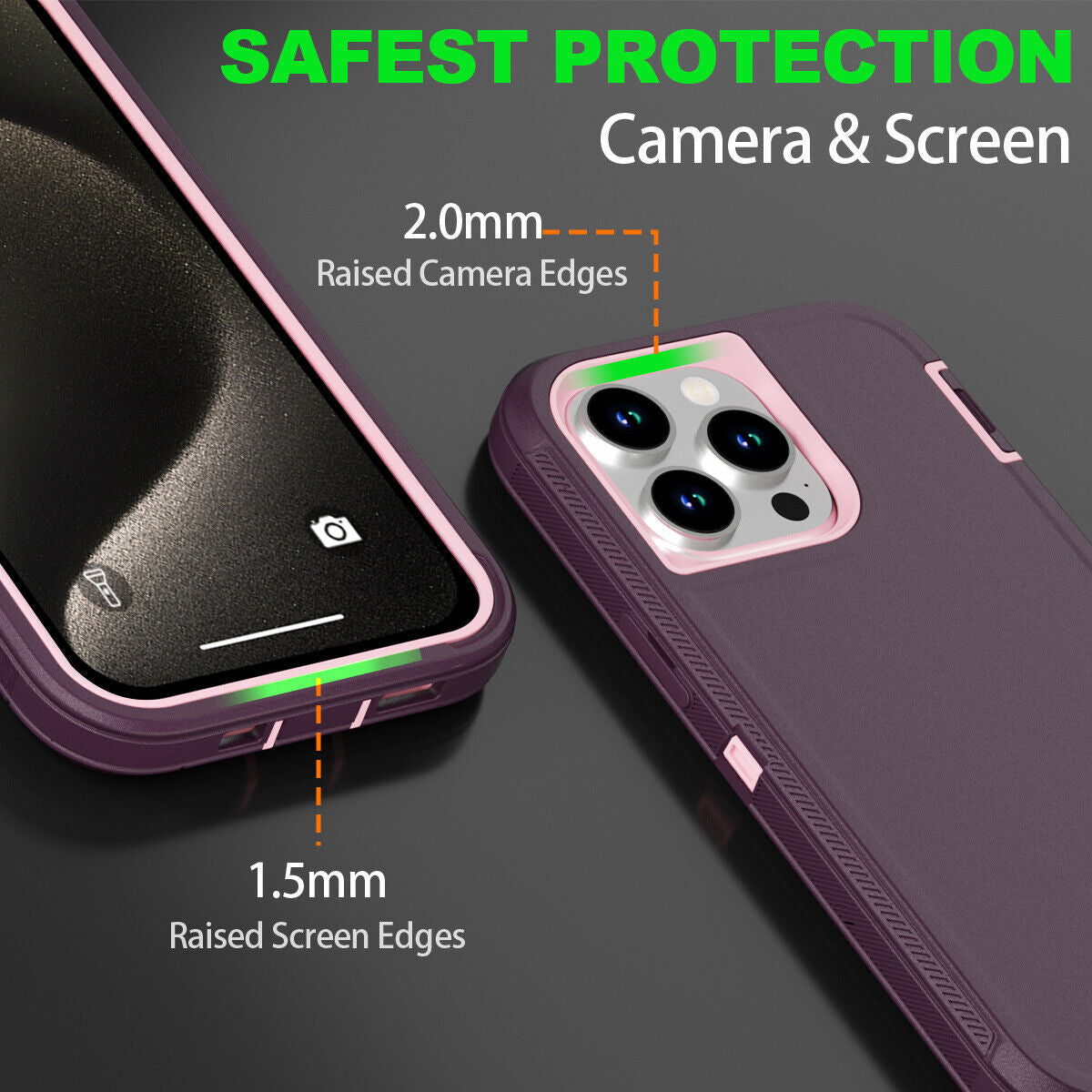 For Iphone 16 14 13 11 15 17 Pro Max 16E Case Rugged Shockproof Heavy Duty Cover