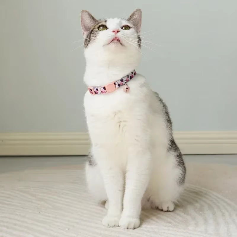 Colorful Collar Fit for Cat Puppy Necklace Adjustable 19-32Cm Collar Harness Cute Pattern Pet Dog Collar with Bells Pet Supplies