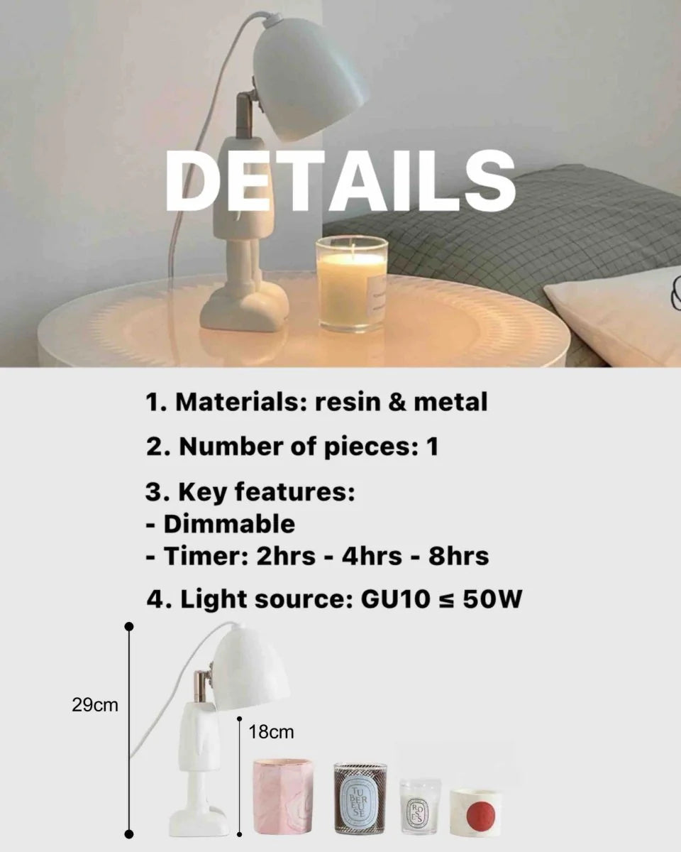 Lil Robot Electric Candle Warmer Lamp for Large Candles