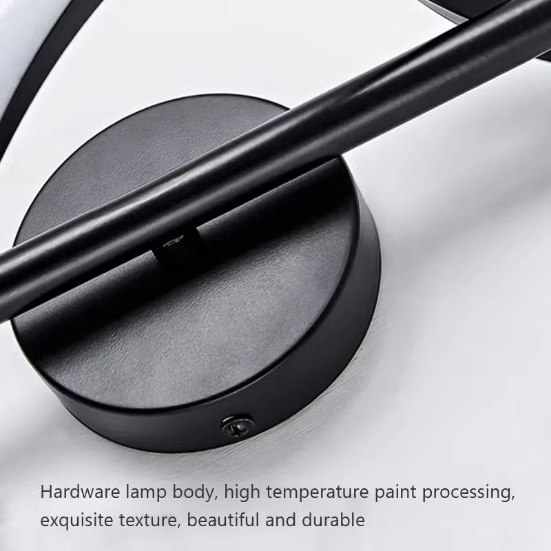 LED Wall Lamp Luxury Black White Gold Wall Decorative Lights for Bedroom Bedside Living Room Corridor Stairs Home Indoor Sconces