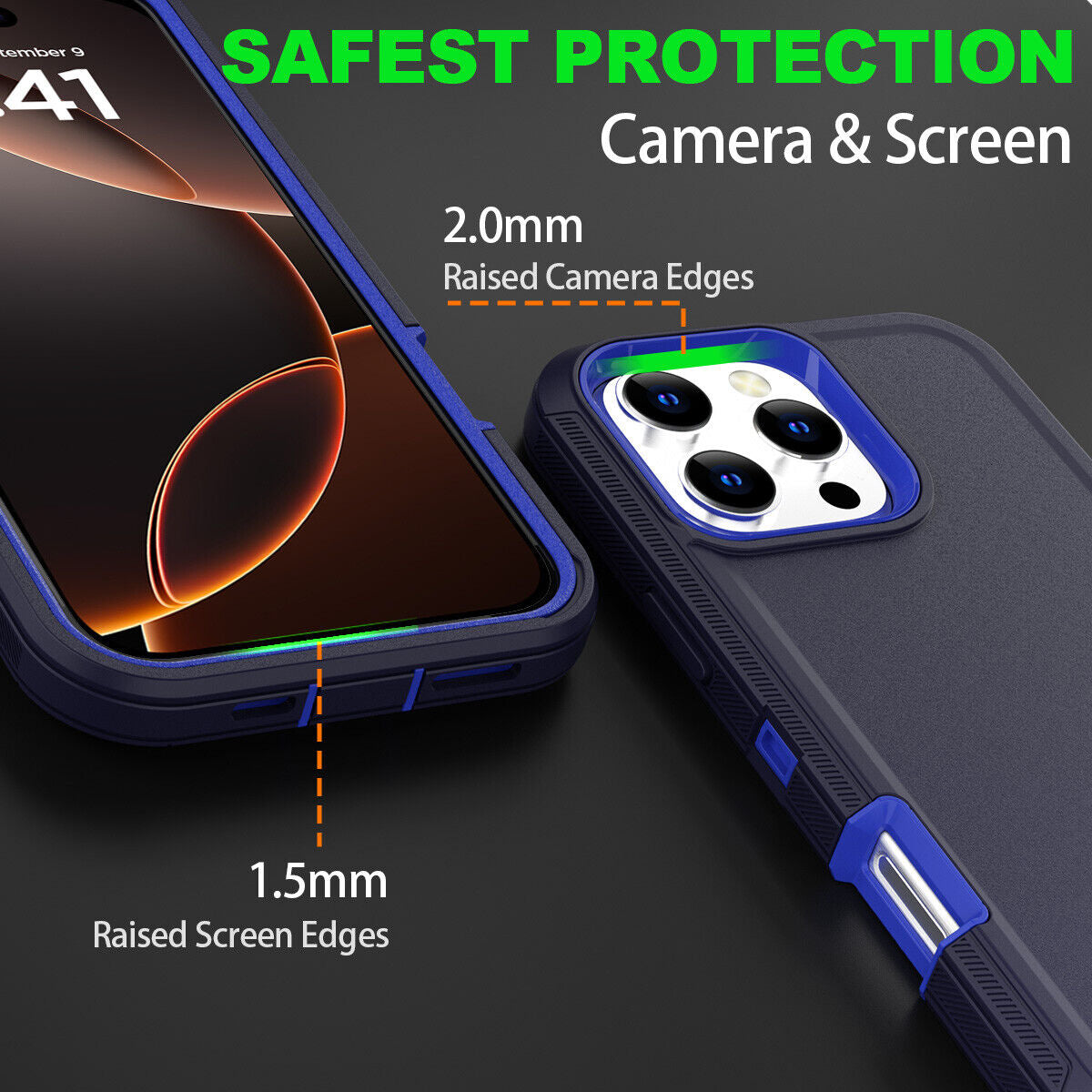 For Iphone 16 14 13 11 15 17 Pro Max 16E Case Rugged Shockproof Heavy Duty Cover