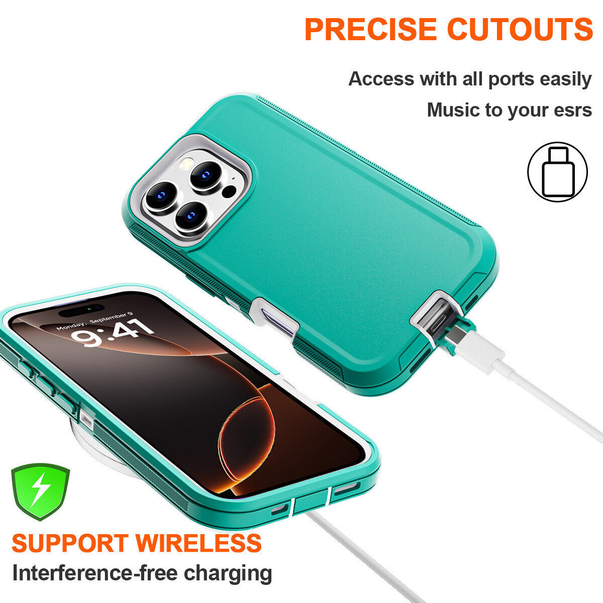 For Iphone 16 14 13 11 15 17 Pro Max 16E Case Rugged Shockproof Heavy Duty Cover