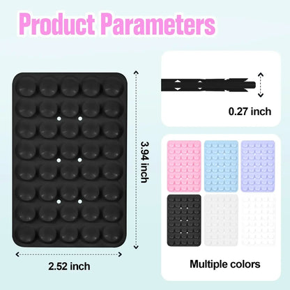 Universal Suction Cup Phone Holder Case Mount Double-Sided Silicon Sticky Phone Stand Android Selfies Hands-Free Strong Grip