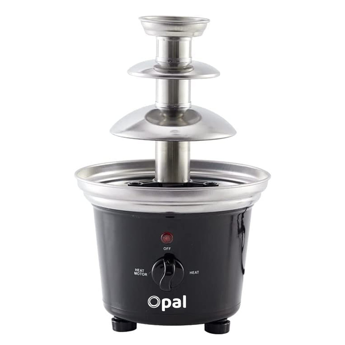 New Large 3-Tier Stainless Steel Chocolate Fondue Fountain with 500Ml Capacity