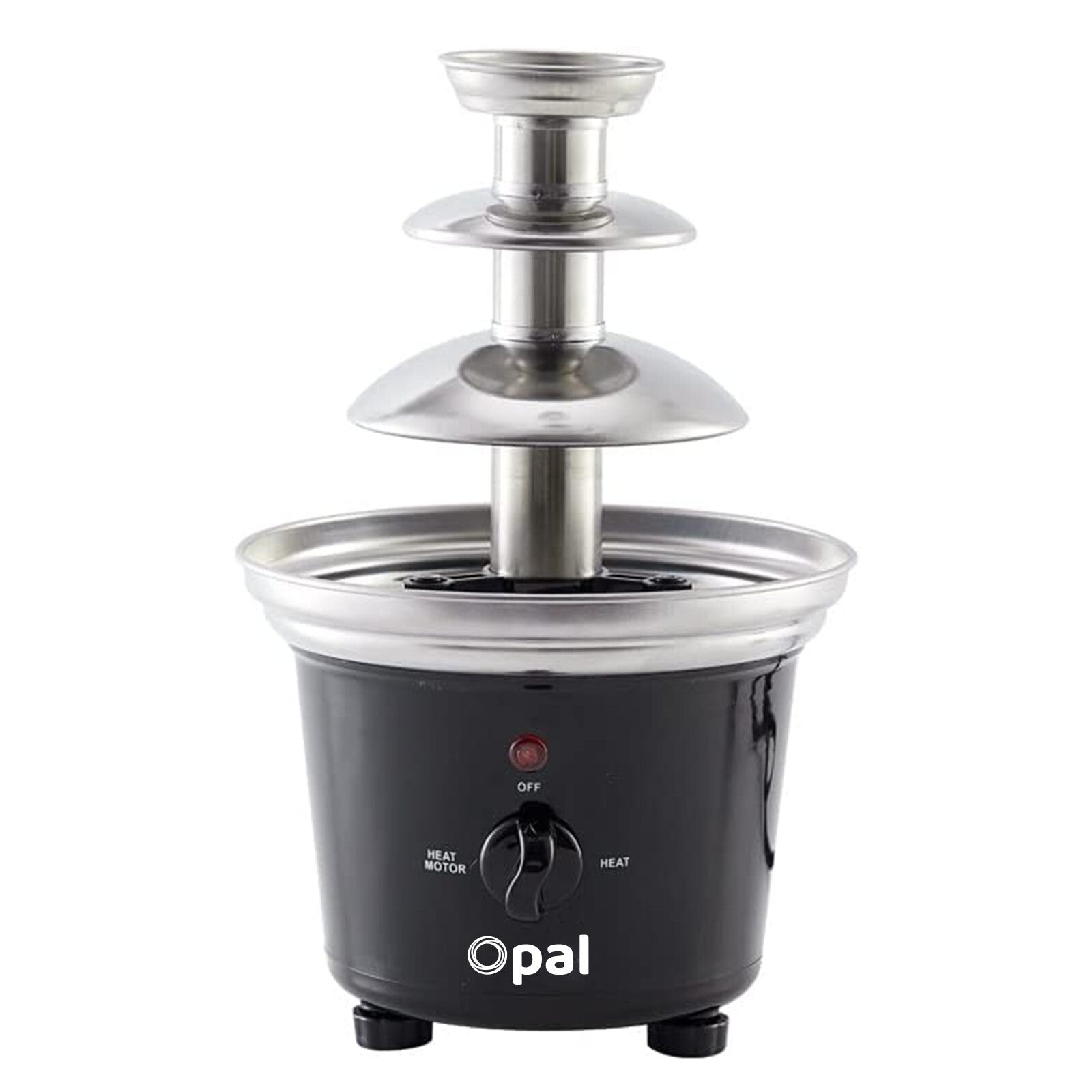 New Large 3-Tier Stainless Steel Chocolate Fondue Fountain with 500Ml Capacity